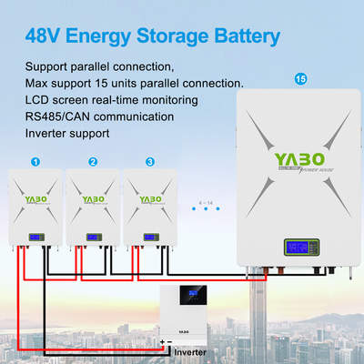 5kw 10kwh 48v Lifepo4 Home Battery 200Ah Rechargeable 16S1P Prismatic Cell