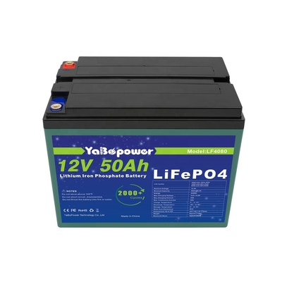 12v 50ah Lifepo4 Rechargeable Battery Pack 2000 Deep Cycles