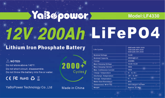 BOATS Golf Carts 12V Lifepo4 Battery 200Ah 32700