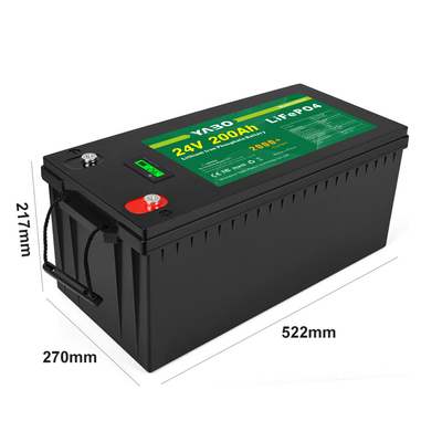 Lifepo4 24v 200ah 24v Lithium Phosphate Battery Deep Cycle Rechargeable Solar