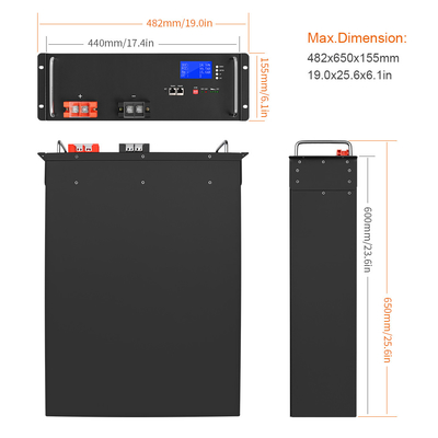 51.2V 48v 100ah Lifepo4 Battery Pack For Inverter