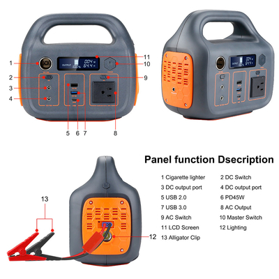Portable energy storage output 110V AC lithium ion battery 300W renewable energy home power station