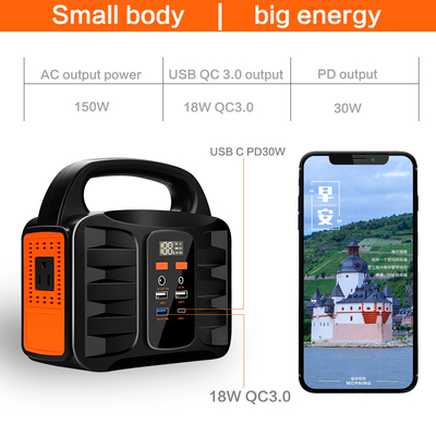 Ion Lithium Portable Power Station For Laptop Space Heater Consumer Electronics 150w