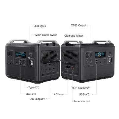 New energy generator MPPT input two-way 2000W quick lifepo4 portable power station 2000w