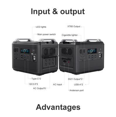 Outdoor 2000W Two-Way 2000W Quick AC Output Multifunction Power Bank 2000W Solar Portable Generator