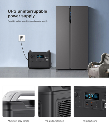 Outdoor 2000W Two-Way 2000W Quick AC Output Multifunction Power Bank 2000W Solar Portable Generator