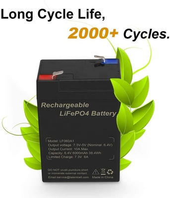 6.4V 4.5Ah 6v 5Ah Deep Cycle LiFePO4 Battery Rechargeable Lighting