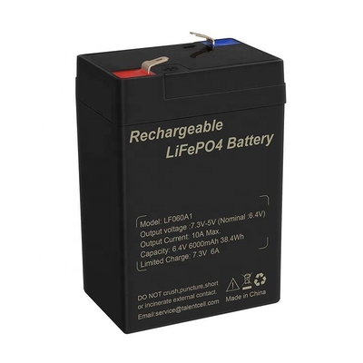 6Ah 6V Lifepo4 Deep Cycle Lithium Battery For Toys Bicycle Headlight Bumper Car