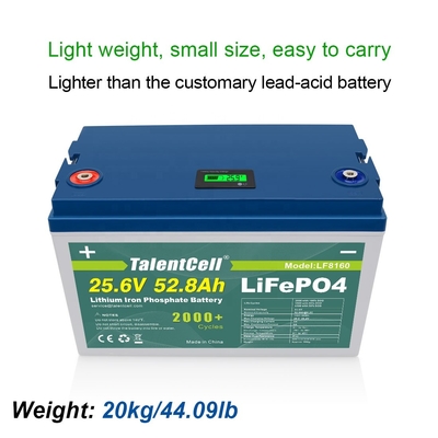 Software BMS Lifepo4 Battery 24v 50ah 25.6V 52.8Ah More Than 2000 Cycles