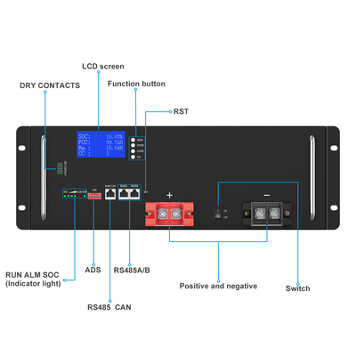 RV Boat Marine Solar 48V 100Ah LiFePO4 Smart BMS LiFePO4 Battery LCD Voltage Display 48V Battery 10KW LiFePO4