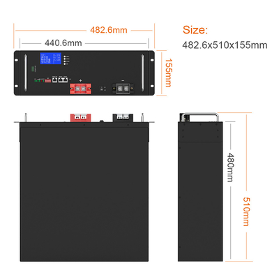 Customized Lithium Ion Battery 50Ah 150Ah 200Ah 48V 100Ah LiFePO4 For Solar System
