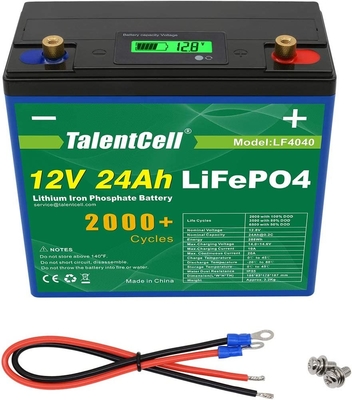 12v 24ah Lifepo4 Lithium Battery Pack Rechargeable Large Capacity With LCD Display