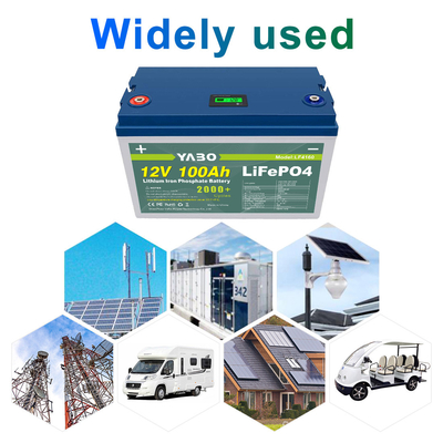 FCC 100ah 12 Volt Lifepo4 Battery M8 Terminal IP55 Plastic Casing