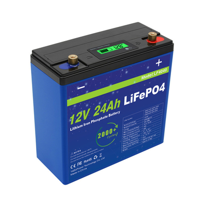 Lightweight 12v 24ah Lifepo4 Battery Portable Design For Boats / Golf Carts