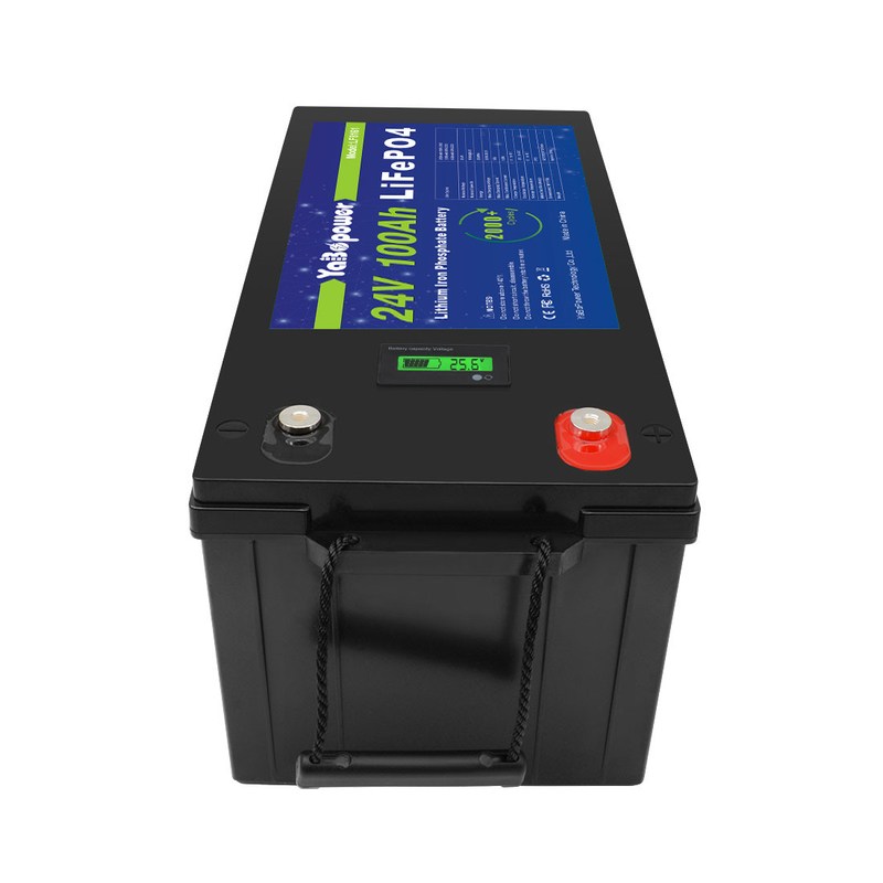 Deep Cycle RV Lifepo4 Battery 120ah 100ah 40ah 24v Lithium For Solar System