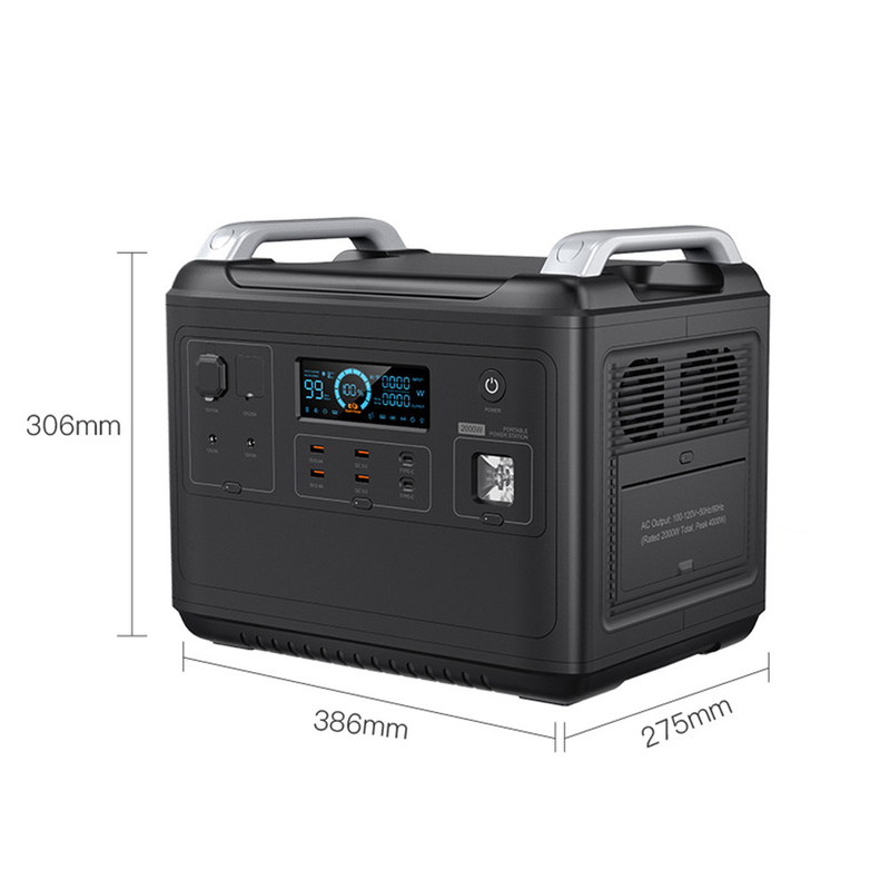 New energy generator MPPT input two-way 2000W quick lifepo4 portable power station 2000w
